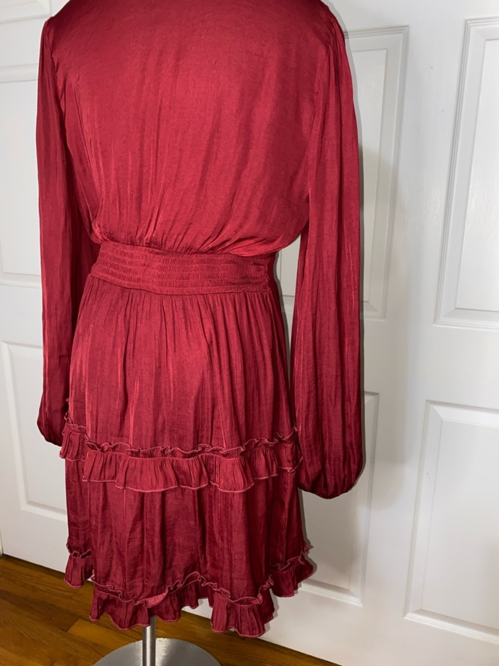 Altar’d State Women’s Burgundy Wine Red Dress, Long Sleeve, Date Night - Picture 6 of 7